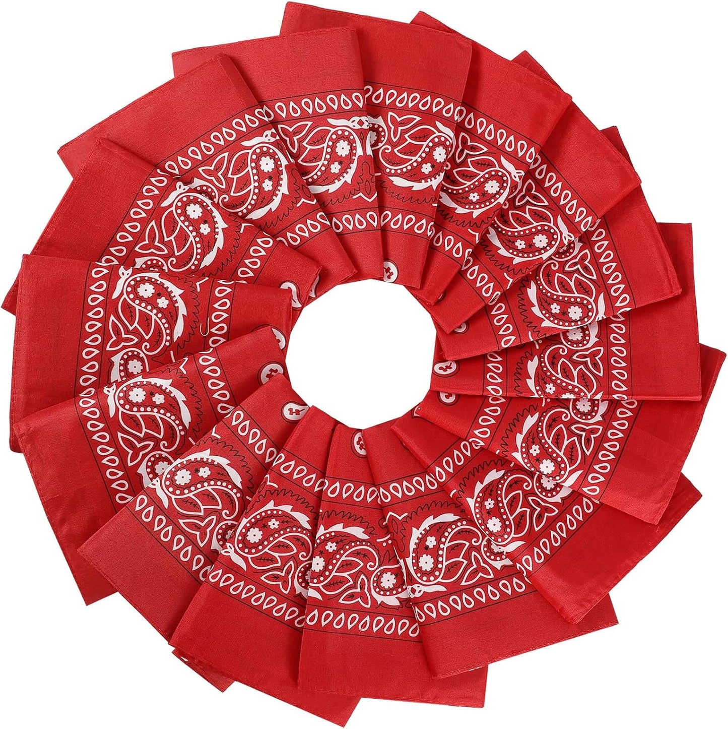 16Pcs Bandanas Multi-Purpose Party Outdoor Favor Scarf Headband Handkerchiefs for Women Men Boy Girls