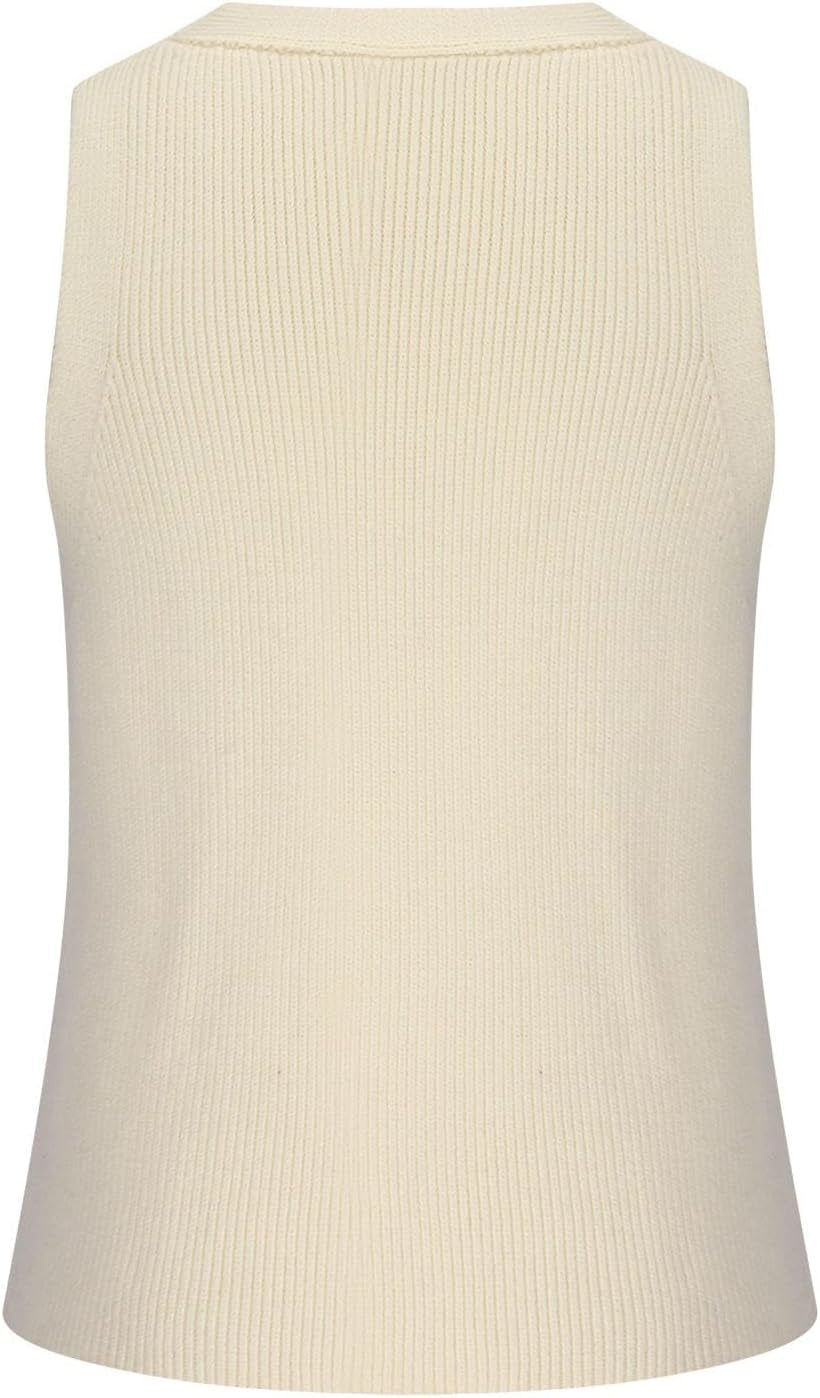 Hgps8W Women'S Sexy V Neck Sweater Vest Solid Casual Slim Fit Sleeveless Knitwear Tops Teen Girls Chic Streetwear