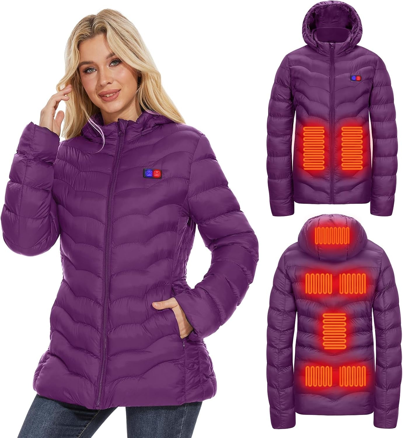 Heated jacket folded compact storage demonstration