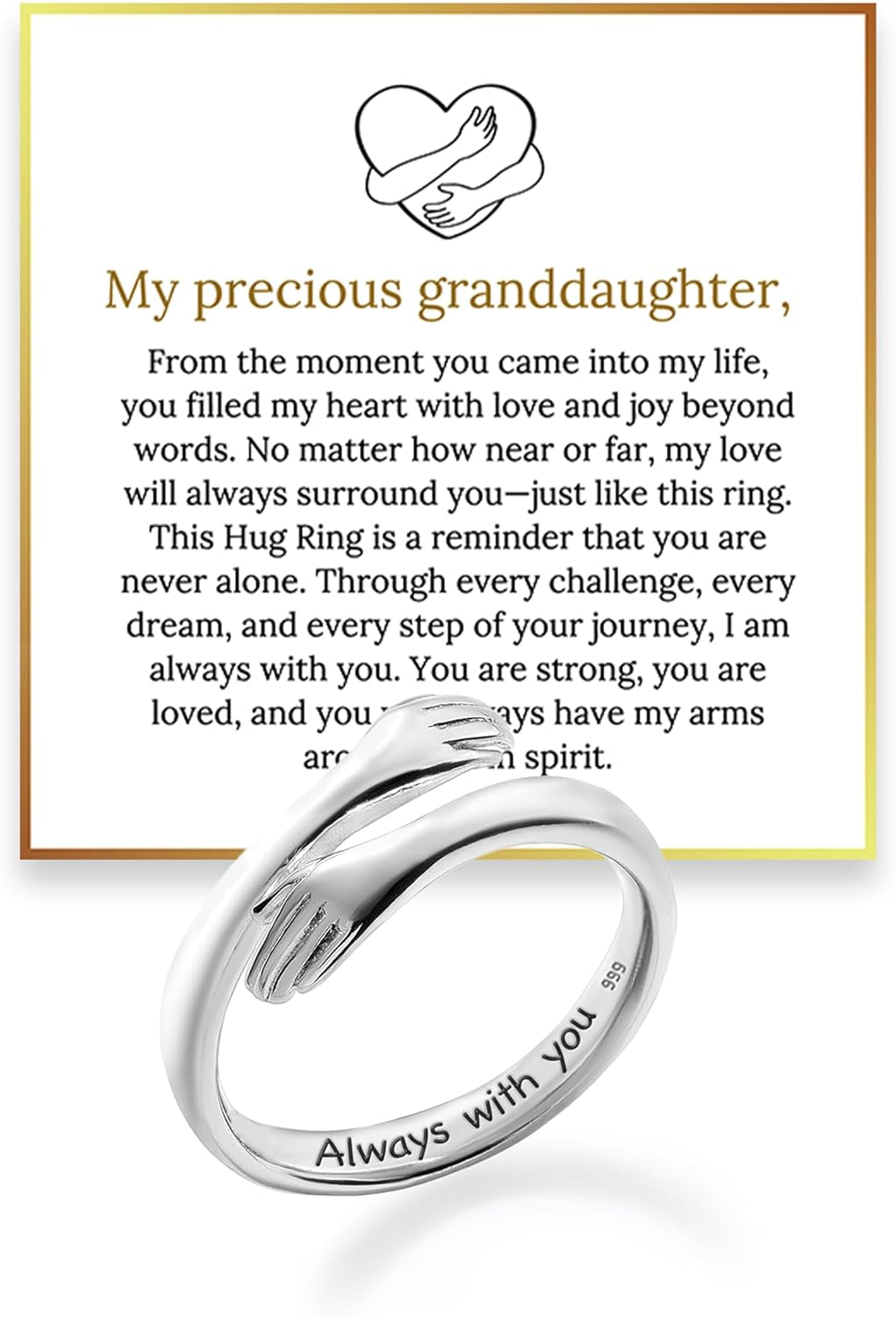 Hope Rings jewelry inspirational hug ring for her