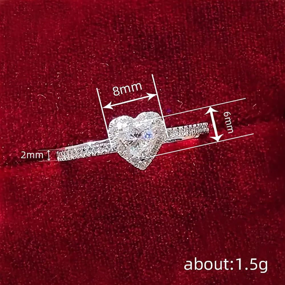 Heart love ring displayed in luxury jewelry box for gift presentation