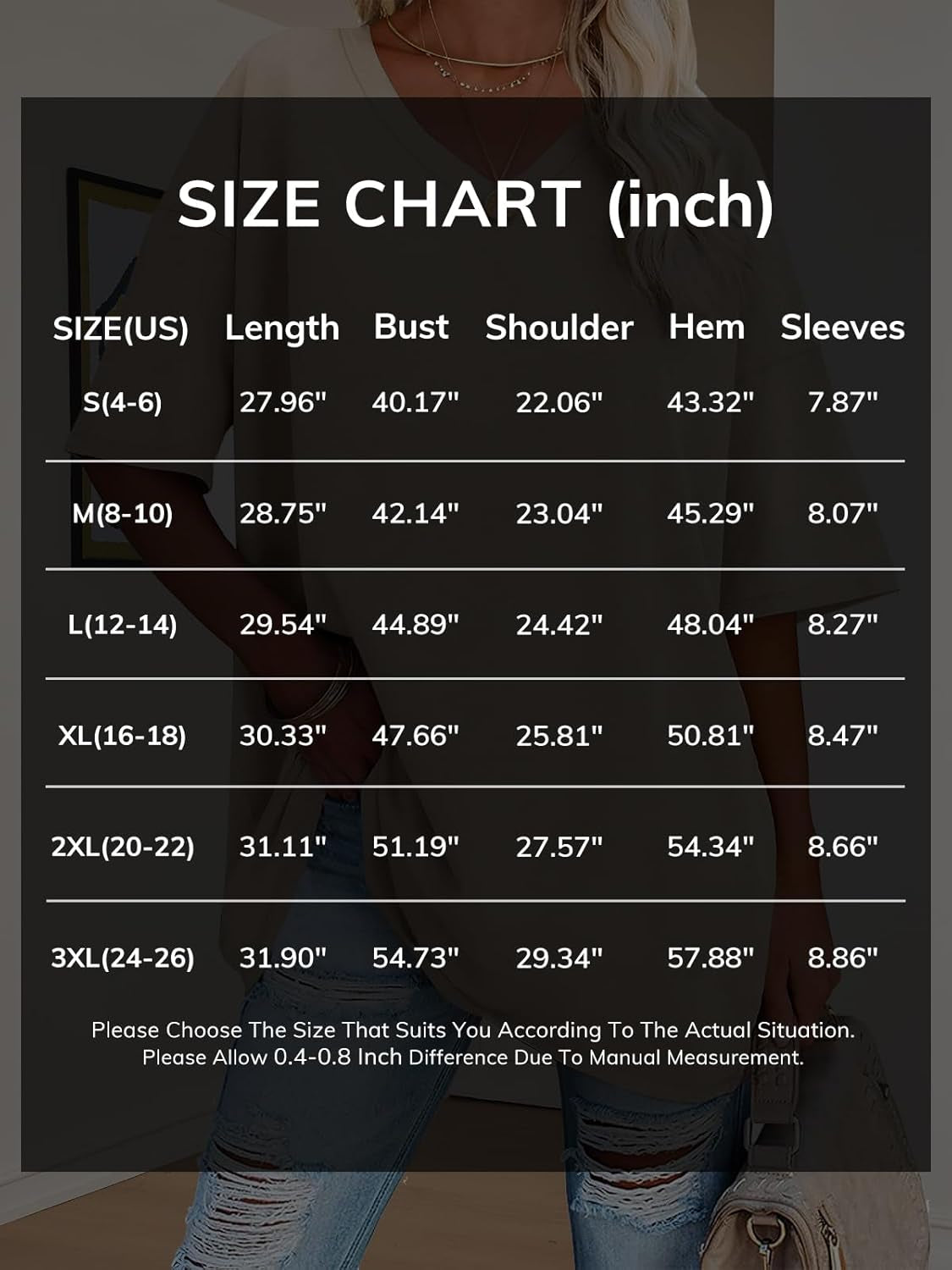 ATHMILE Womens Summer Oversized Shirts V Neck Business Casual Workout Tops Beach Vacation 2025 Gym Clothes