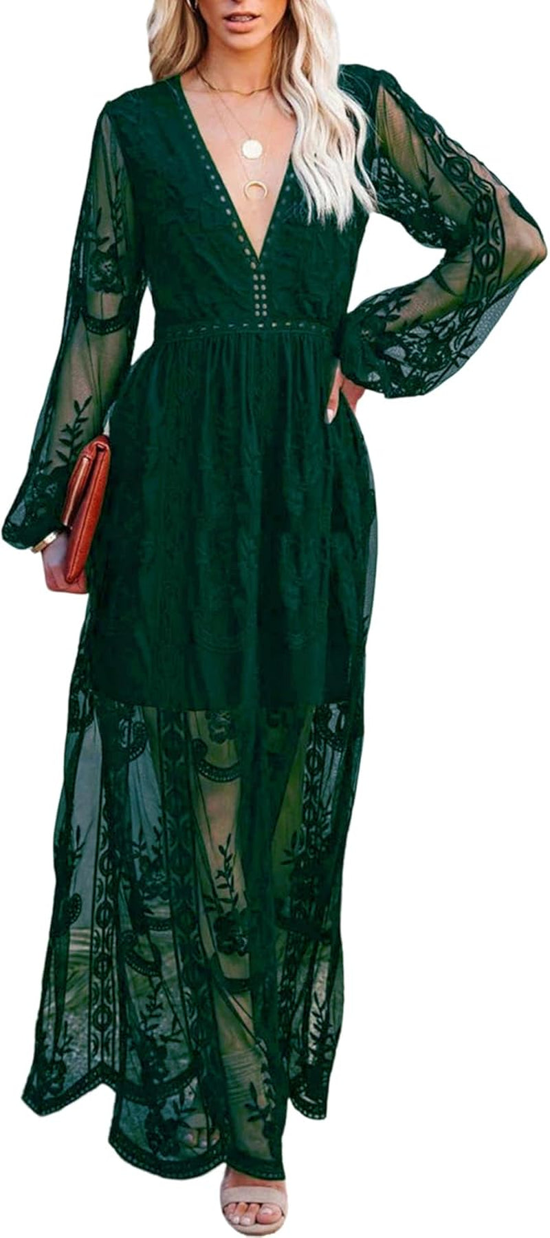 HOYISHION Women'S off the Shoulder Floral Lace Maxi Dress White Bridesmaid Wedding Party Maternity Photoshoot Long Dresses