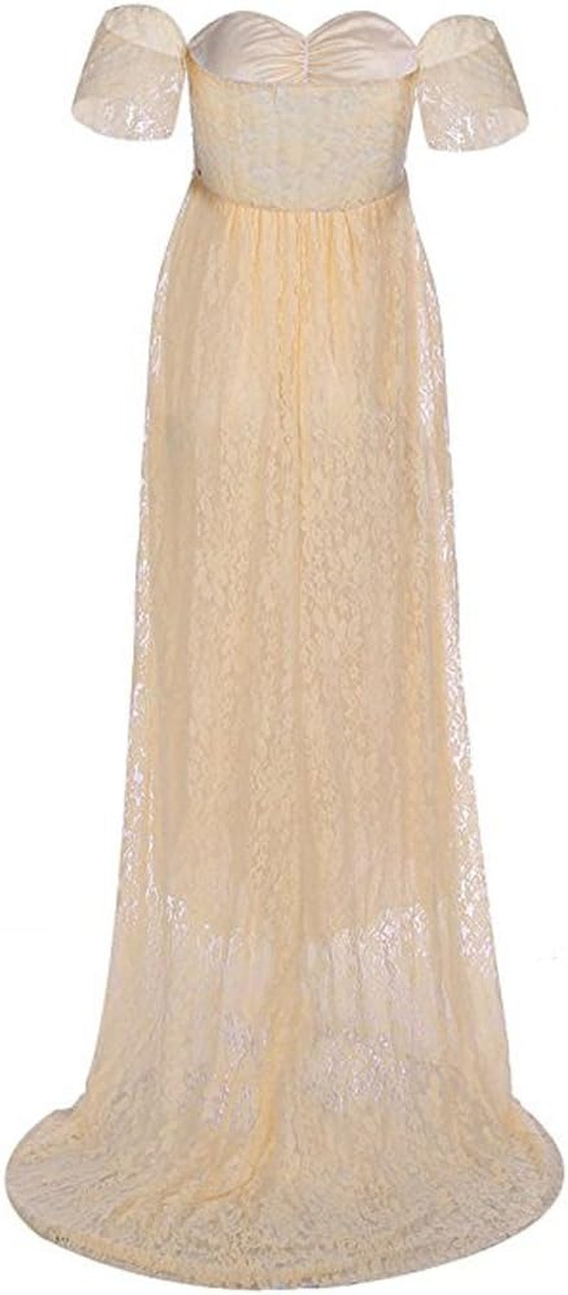 Sicily Women'S Lace Off-Shoulder Long Maternity Dress plus Photography