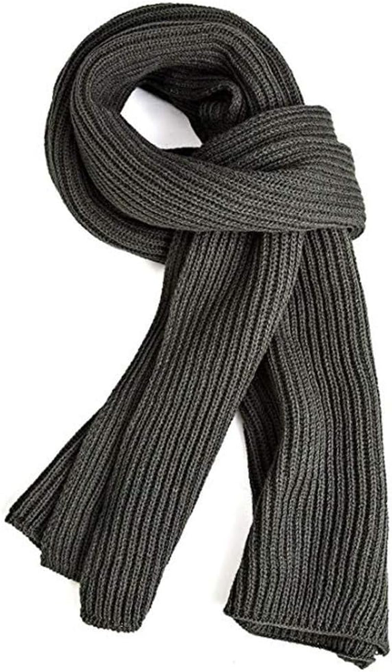 EONPOW Warm Autumn and Winter Scarf, Unisex Pure Color Winter Neck Warm Knitting Yarn Scarf