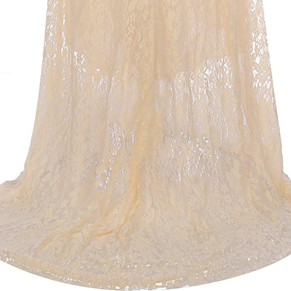 Sicily Women'S Lace Off-Shoulder Long Maternity Dress plus Photography