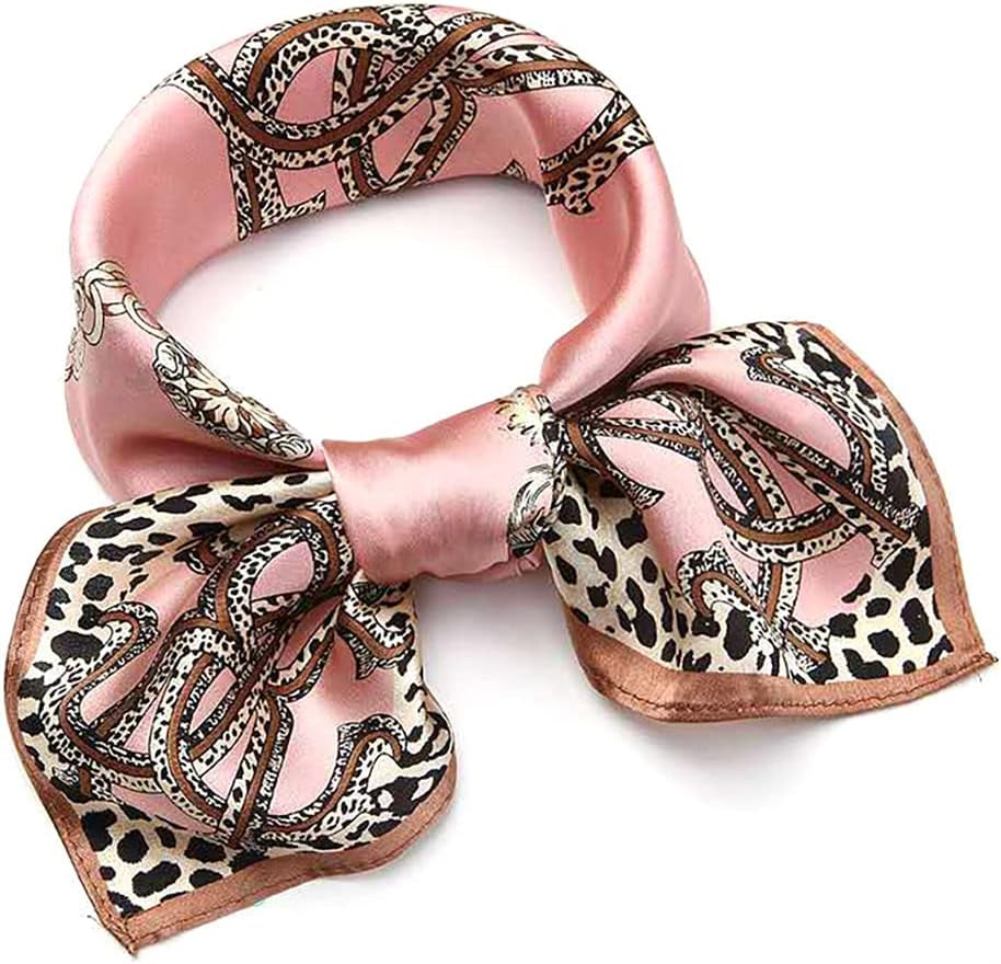 ANDANTINO 100% Mulberry Silk Scarf -21” Lightweight Square Neckerchief – Breathable Digital Printed Scarves with Gift Packed