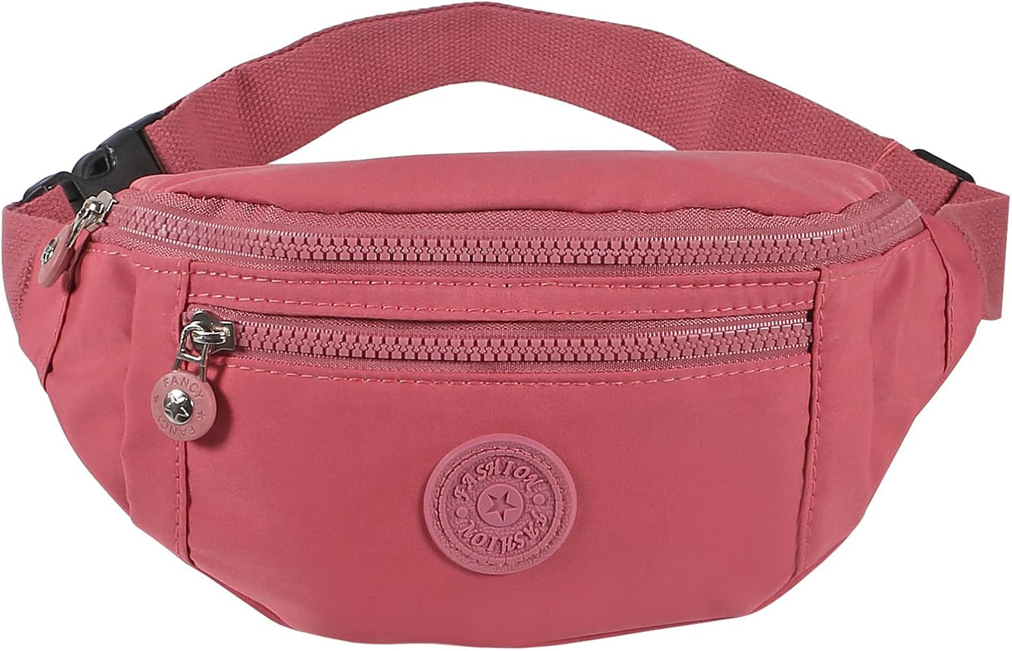 Large Crossbody Fanny Pack with 3-Zipper Pockets,Gifts for Enjoy Sports Festival Workout Traveling Running Casual Hands-Free Wallets Waist Pack Phone Bag Fits All Phones (Black)