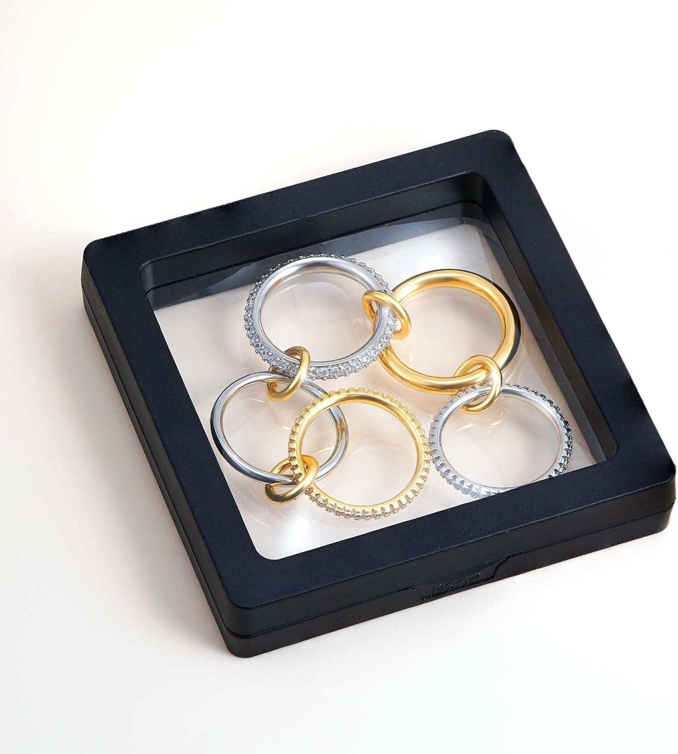 Gold stackable rings for women fashion jewelry collection