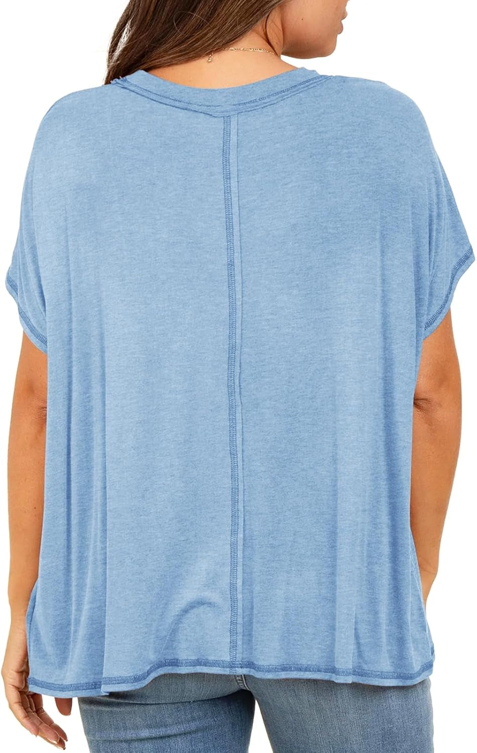 Tankaneo Womens Maternity Tops Summer Batwing Short Sleeve Casual T Shirts Oversized Pleated Pregnancy Clothes