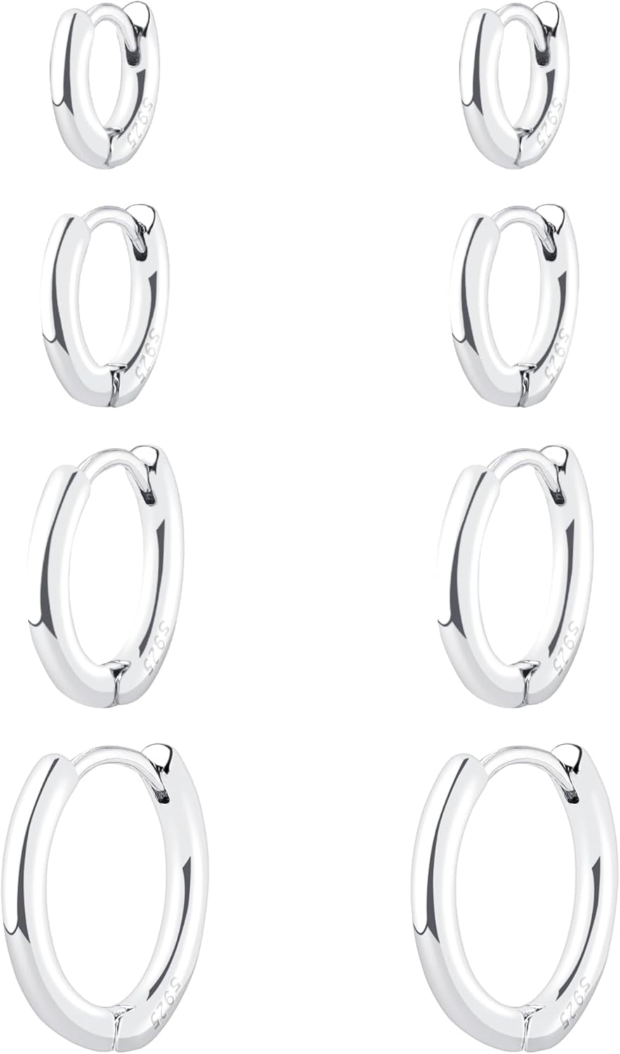 Small Gold Hoop Huggie Earrings Set for Women Non Tarnish 14K Gold Plated Lightweight Cartilage Earring Pack for Multiple Piercings for Sensitive Ears for Christmas Gifts