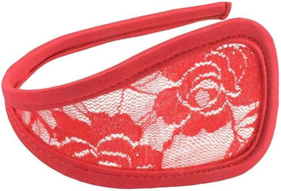 Red lace invisible thong back view showing minimal coverage and comfortable fit