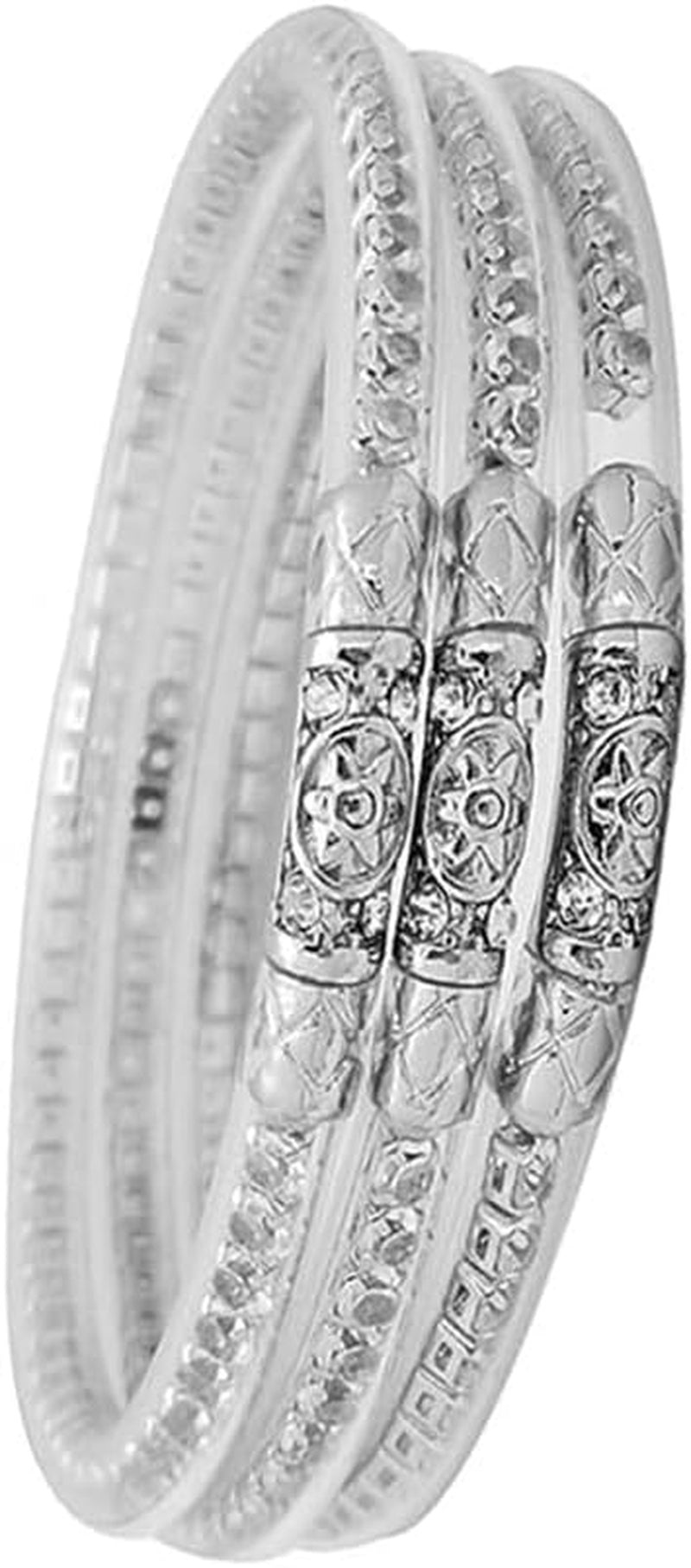 3Pcs Crystal Jelly Silicone Bracelets Set Shine Jelly Rhinestone Silicone Filled Bangles Bracelet for Women Men