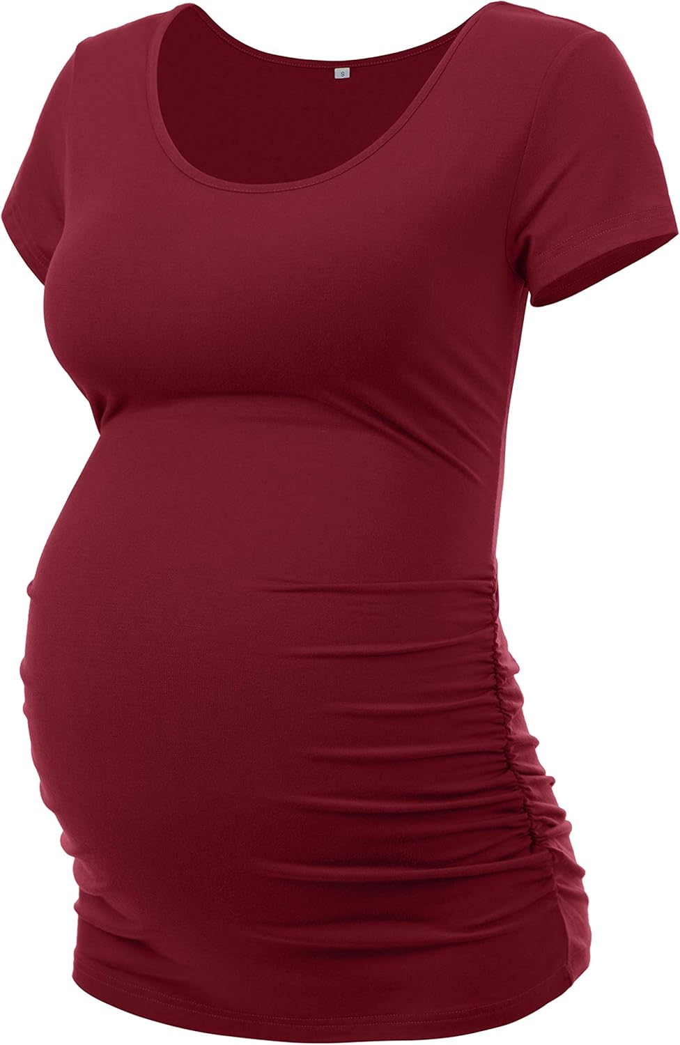 Peauty Maternity Shirts Maternity Clothes Side Ruched Maternity Tops for Women Pregnancy Shirts