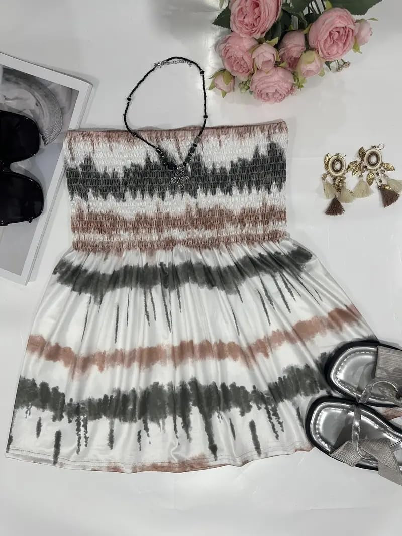 Comeon Women'S plus Size Tube Tops Strapless Blouse Pleated Sleeveless Stretchy Sleeveless Flare Hem Tube