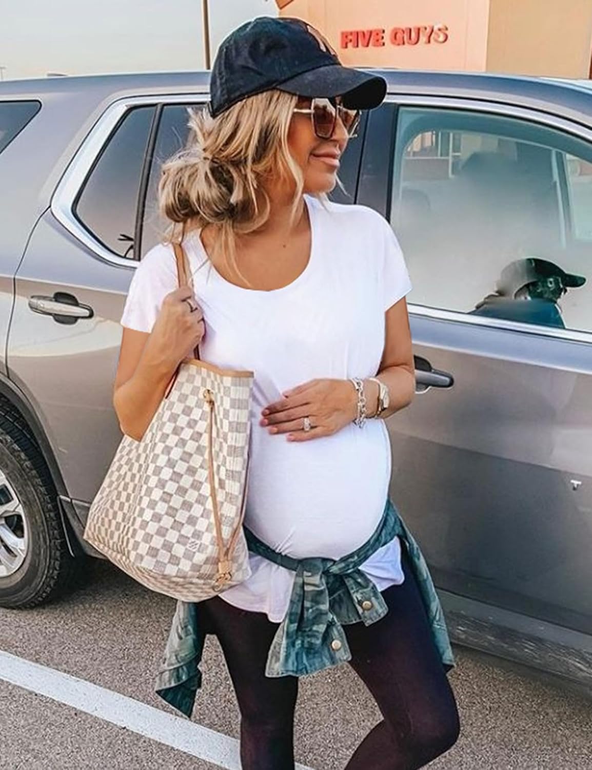 Peauty Maternity Shirts Maternity Clothes Side Ruched Maternity Tops for Women Pregnancy Shirts