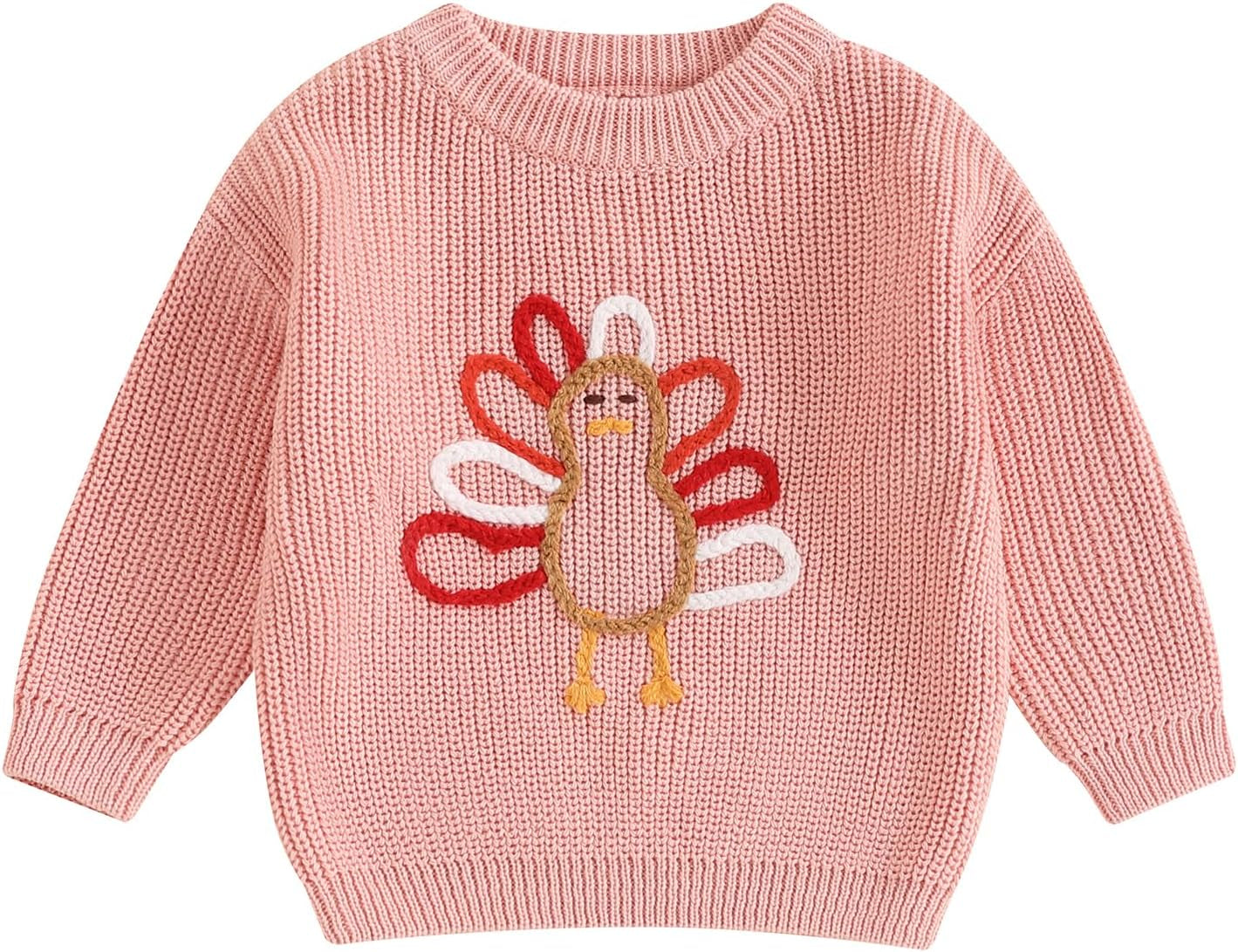 Baby Halloween Sweater Pumpkin Print Long Sleeve Crewneck Embroidery Knit Sweatshirt Toddler Fall Winter Pullover