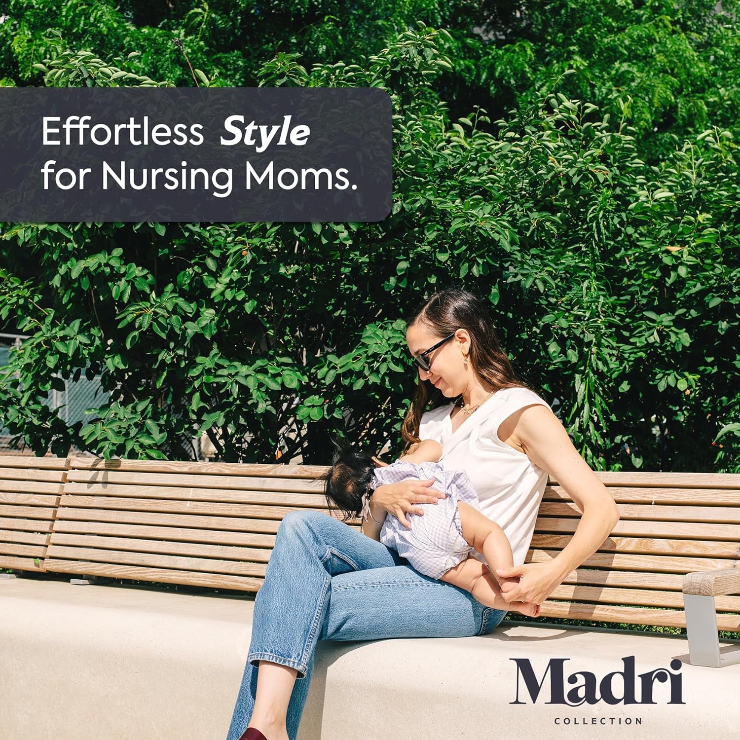 Nursing Blouse Crossover Top – Breastfeeding Tunic Top for Moms | Black or White