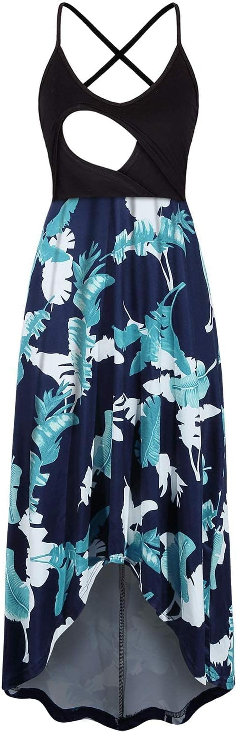 Women'S Breastfeeding Floral Sundress Maternity Nursing Cami Dresses