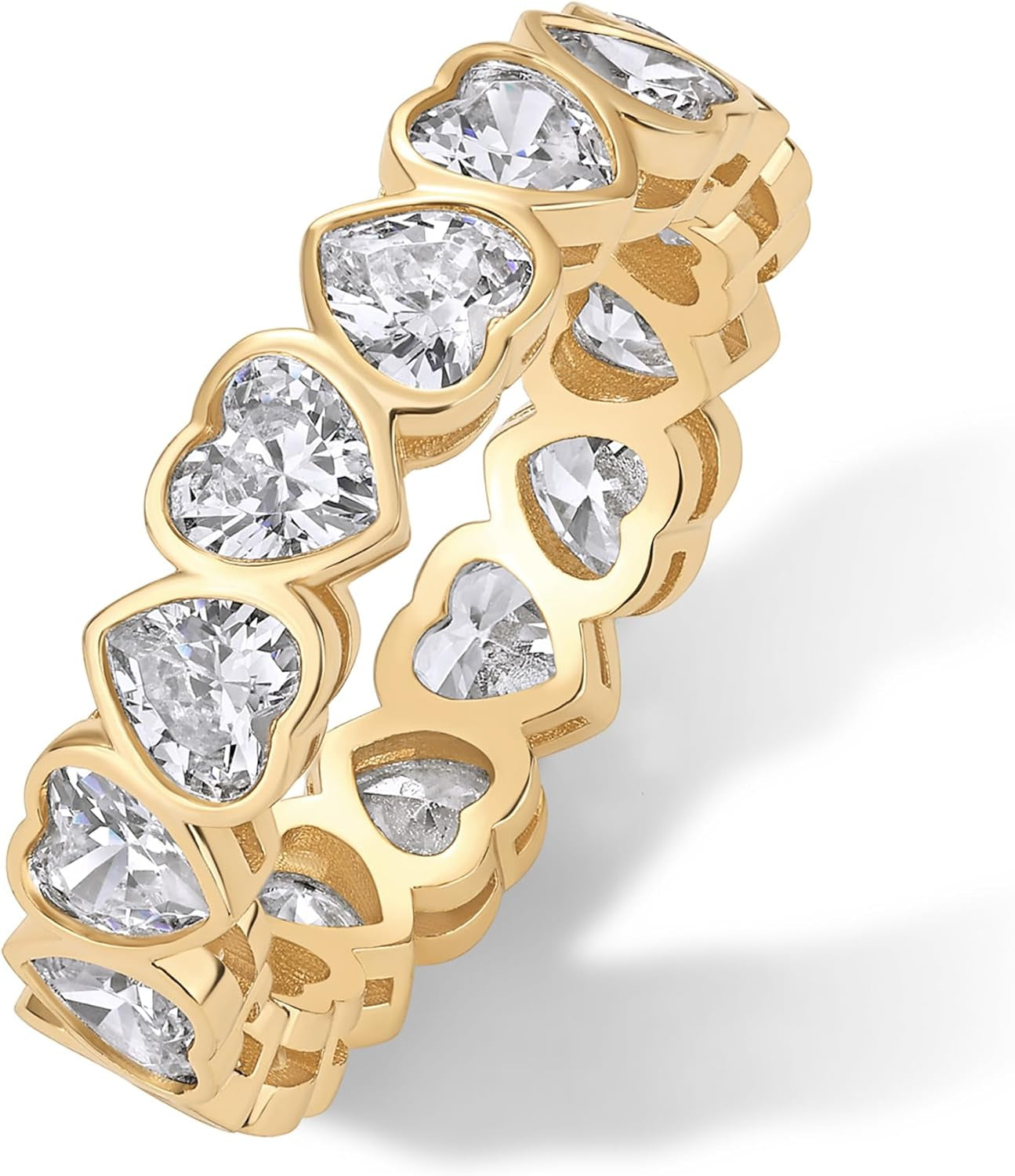 Gold plated heart ring packaged as jewelry gift
