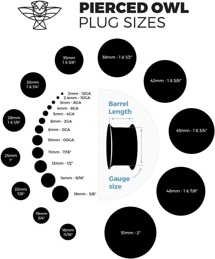 Pierced Owl - Rose Gold Plated Stainless Steel Double Flared Tunnel Plug Earrings, Sold as a Pair