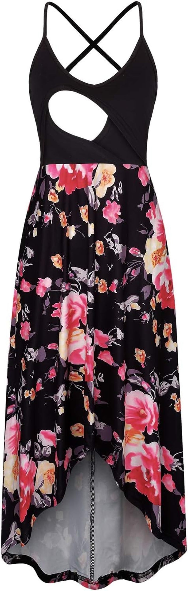 Women'S Breastfeeding Floral Sundress Maternity Nursing Cami Dresses