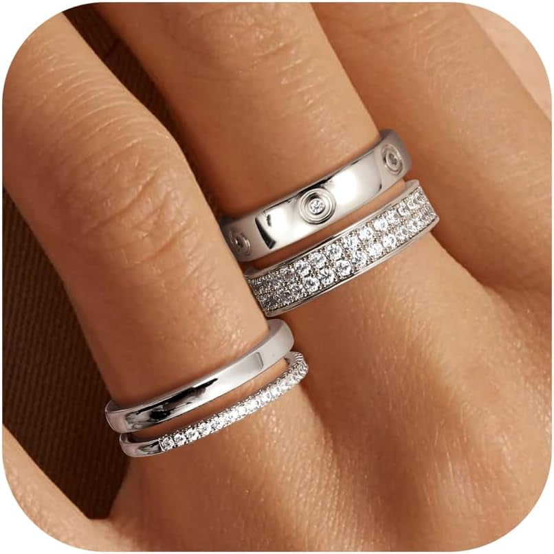 Elegant stackable ring jewelry for women all metals