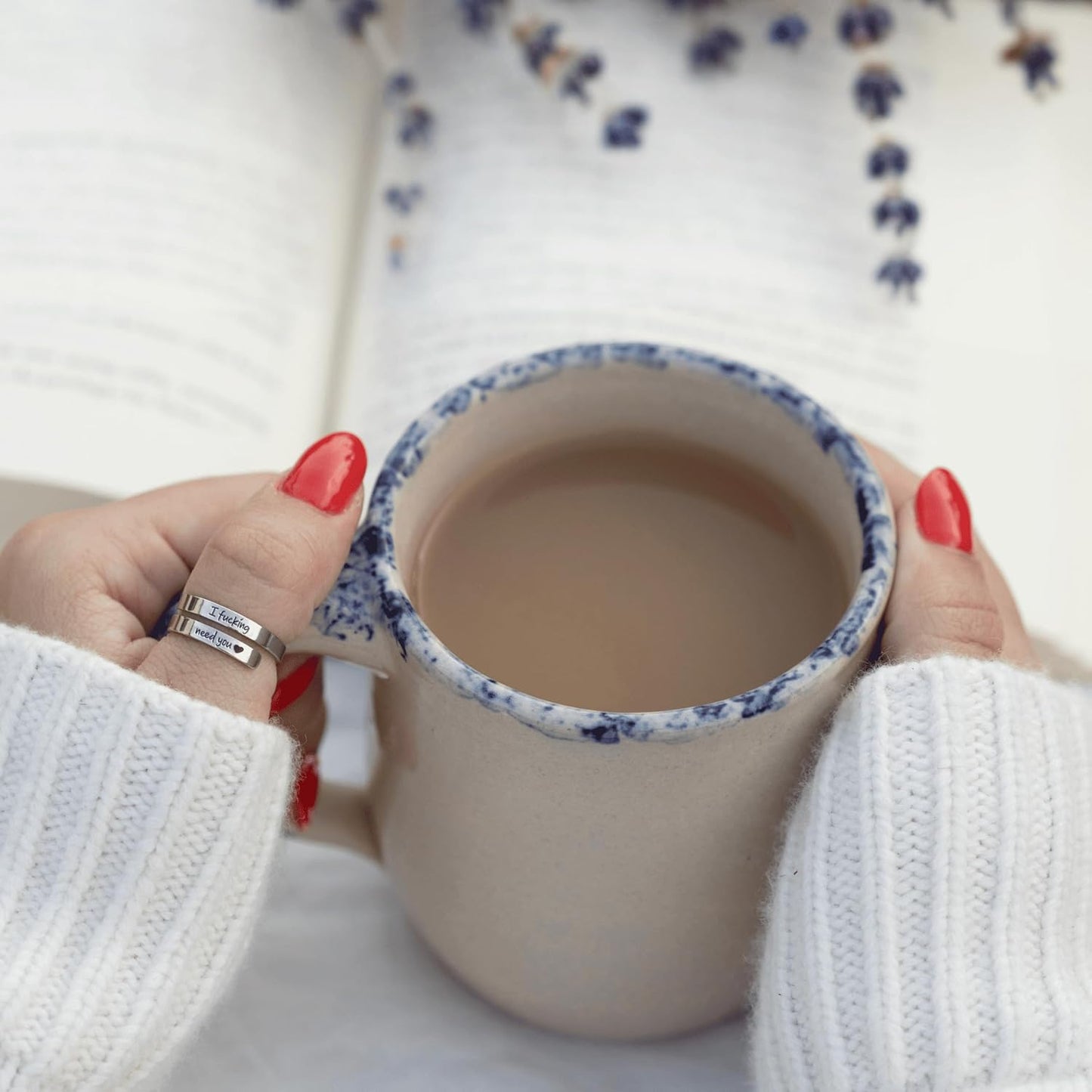 I F♡Cking Need You Ring by Hope Rings – 304 Stainless Steel Rings for Her – Adjustable Couples with Gift Box & Message Card – Tarnish Free Jewelry – Romantic Gift for Girlfriend or Boyfriend