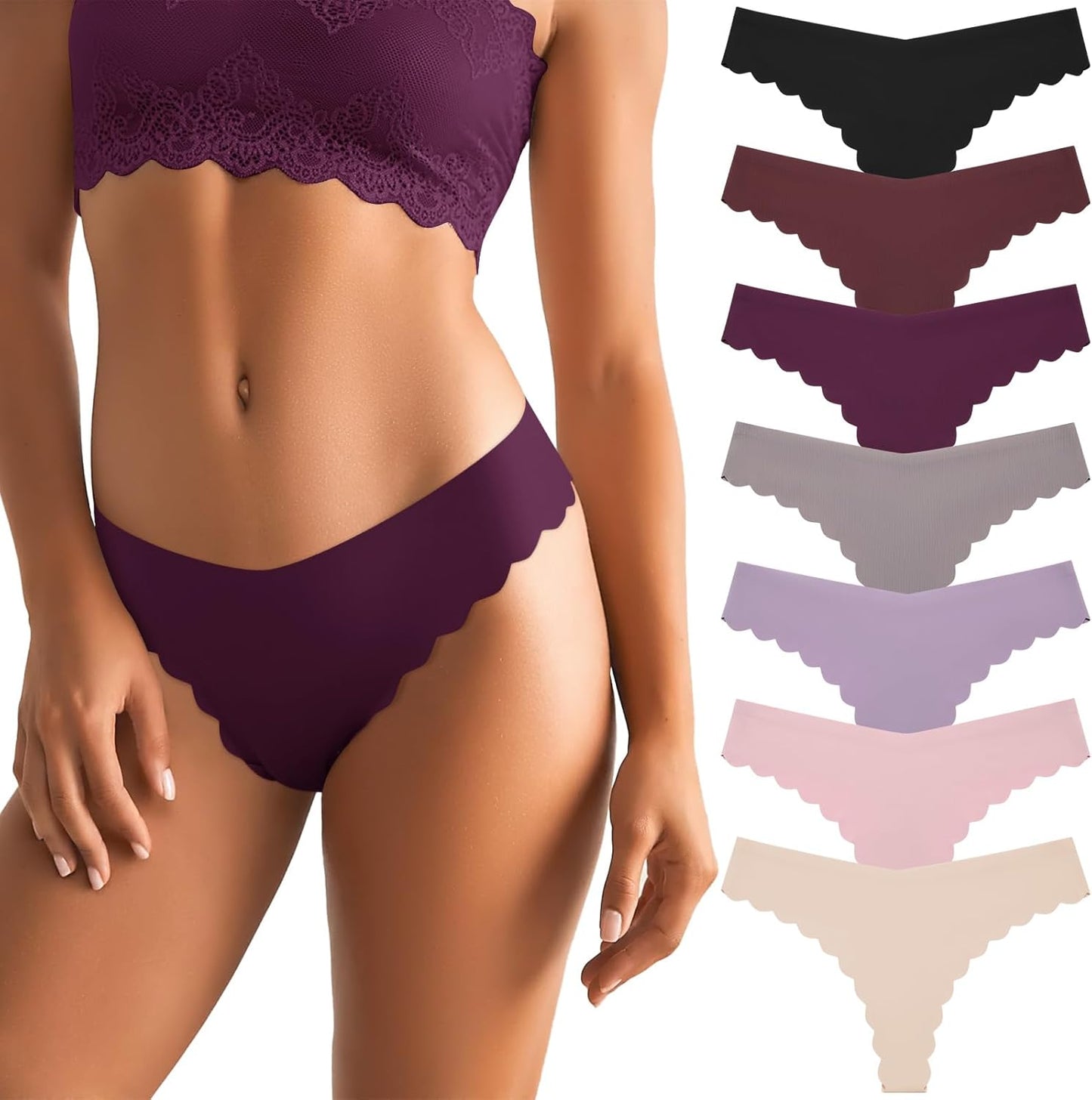 LEVAO thong collection displayed showing seven different color choices