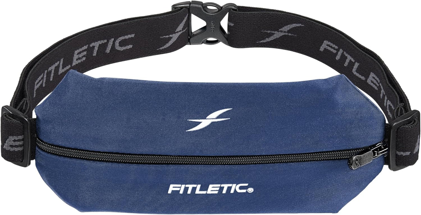 Fitletic Active Lifestyle Fanny Pack & Mini Sports Running Belt for Men & Women – Lightweight, Low Profile- Ultra-Soft Expandable Lycra Pouch - Fits All Phones – Inner Pocket