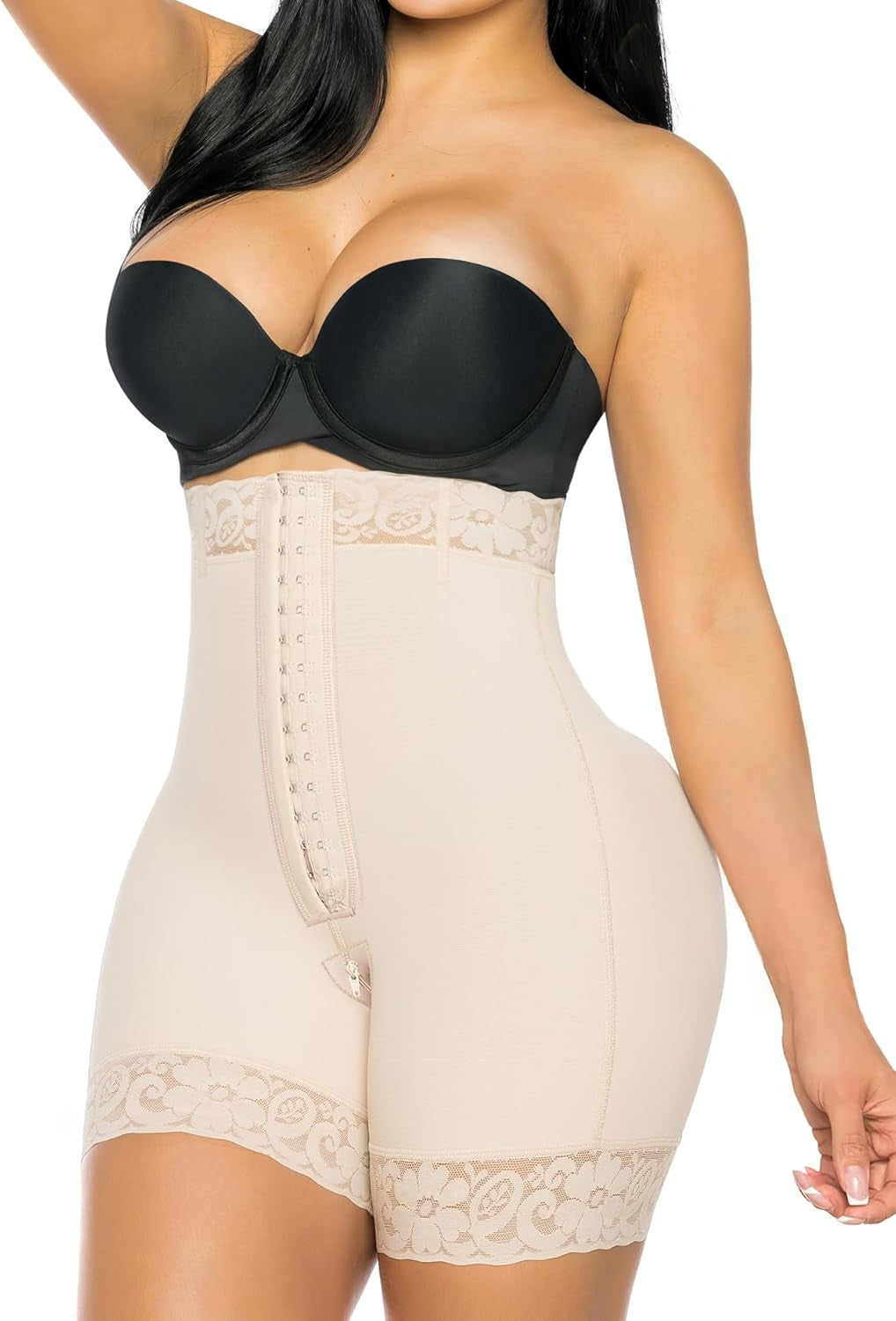 YIANNA colombian shapewear flat lay showing construction
