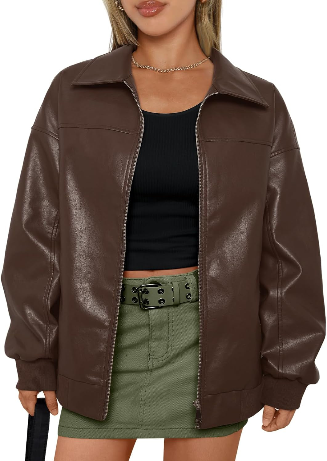 AUTOMET leather coat back view and styling