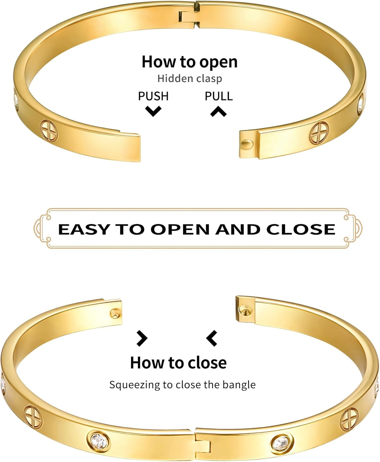 Love Bracelet Earring Necklace Set for Women 18K Gold Plated Trendy Stainless Steel Luxury Love Hoop Earring Bangle Pendant Jewelry Set