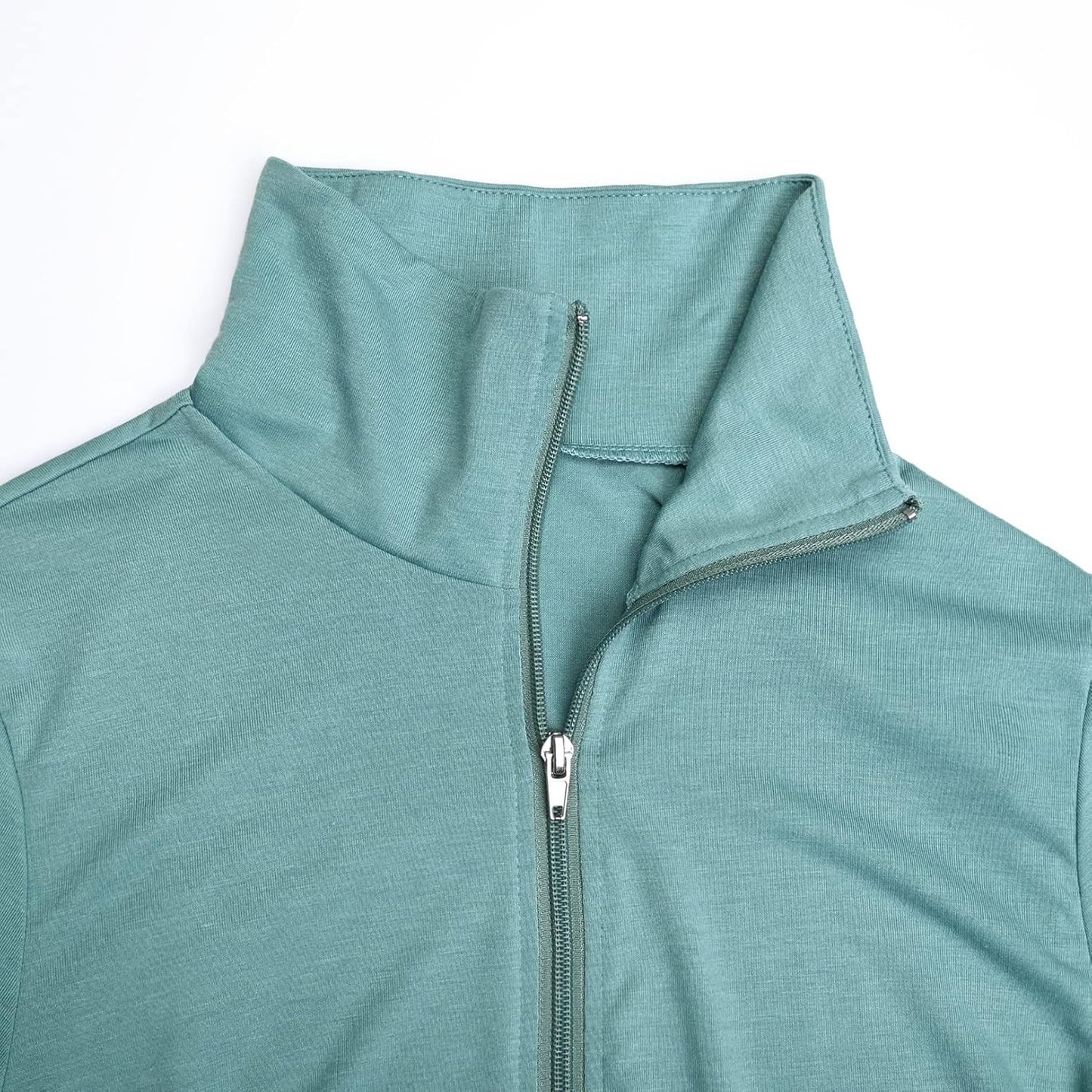 DEBELLY Maternity Shirt with Pocket Women'S Lapel Top Casual Pregnancy Long Sleeve Zipper Sweatshirt