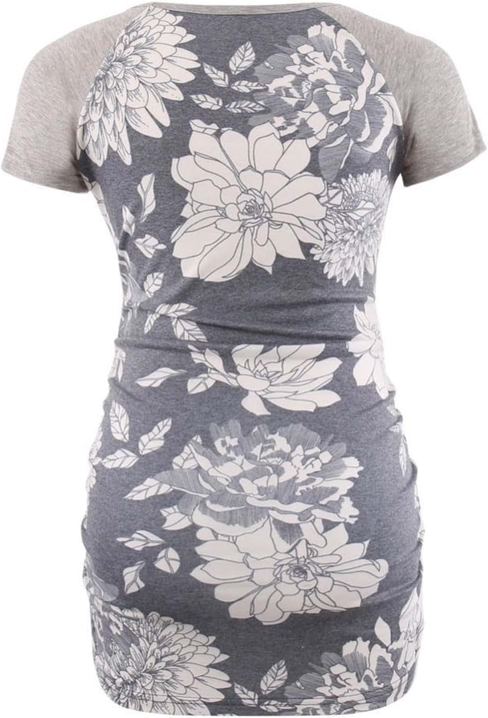 Bbhoping Women'S Maternity Tops Short & Long Sleeve Baseball Crew Neck Classic Side Ruched Pregnancy T-Shirt