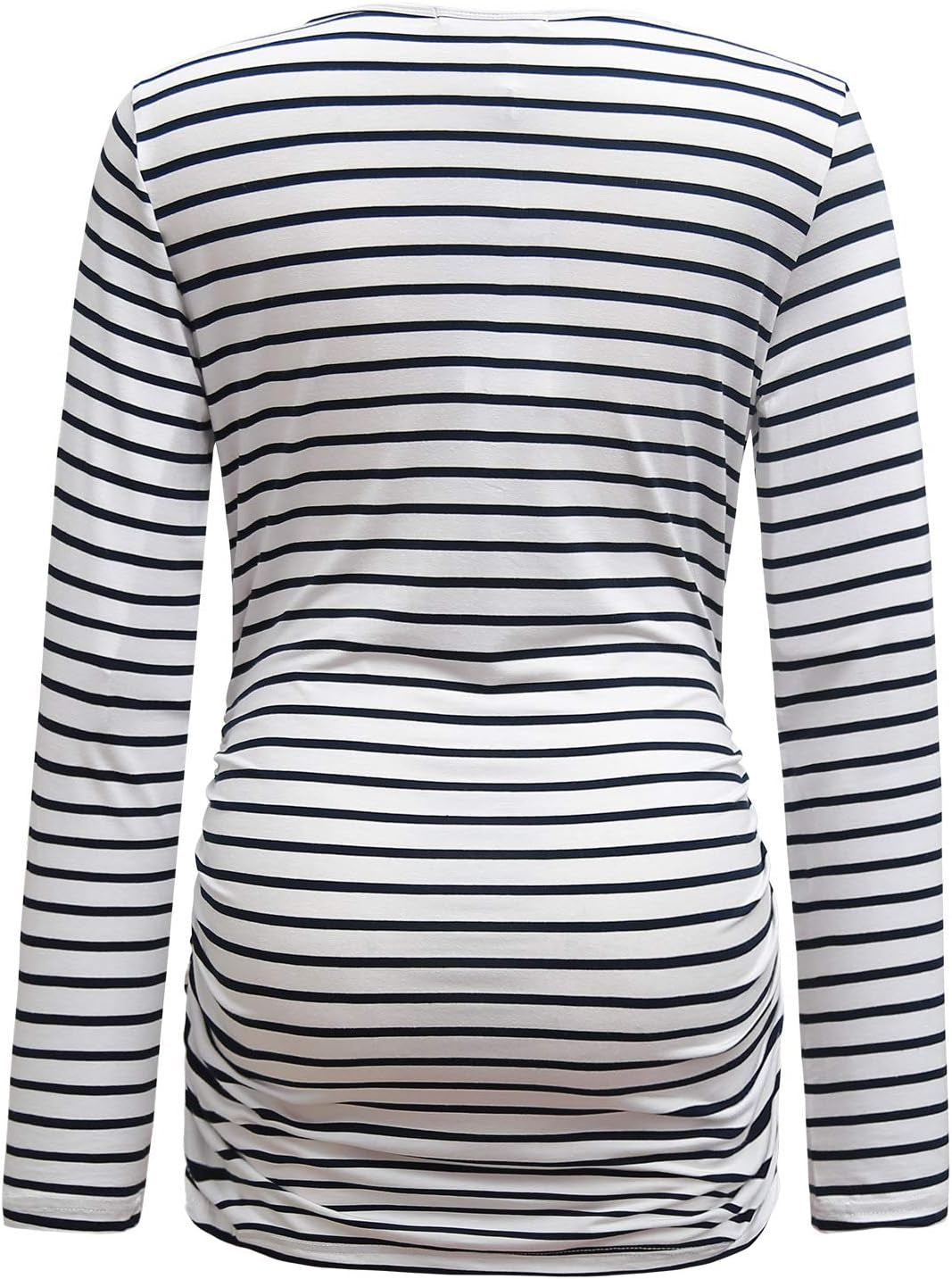 Bearsland Womens Maternity Long Sleeve Tshirt 3 Packs Classic Side Ruched Tee Top Mama Pregnancy Clothes