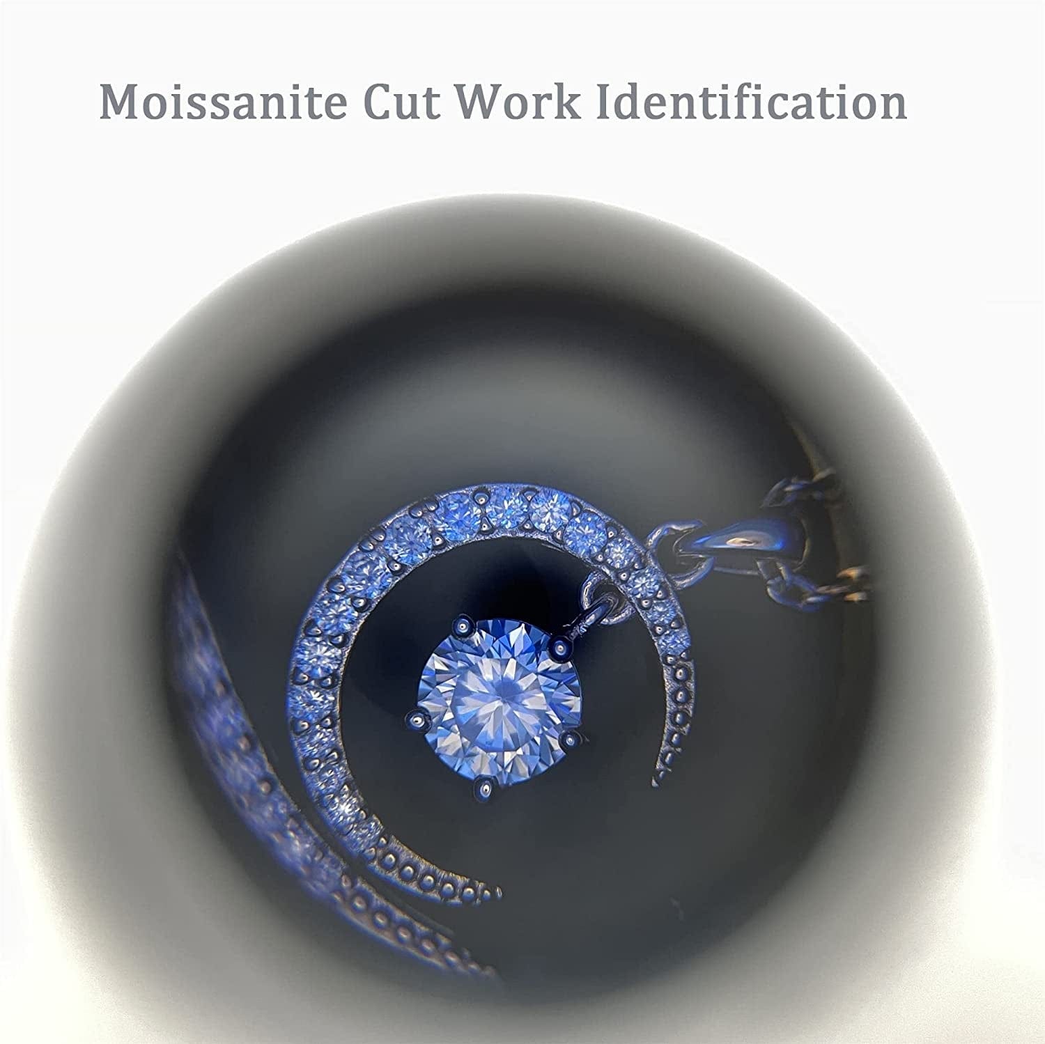 0.5 Carat Moissanite Necklace Moon and Star Pendant 925 Sterling Silver Rose Gold Plated DEF Color VVS Clarity round Heart Arrows Cut Moissanite Diamond Necklace 16+2 Inches Chain for Women White / Star and Moon 0.5ct