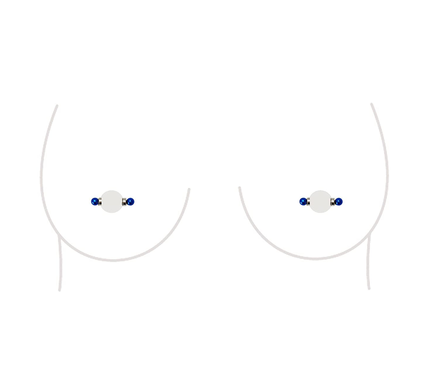 Non-Piercing Nipple Ring Magnetic Barbell Stud Fake Body Jewelry for Women (B - Black (Regular)) Apparel & Accessories > Jewelry > Body Jewelry All Body Art A - Mini (Blue)