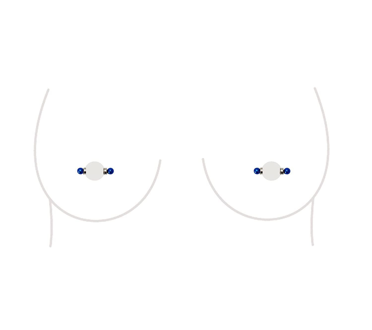 Non-Piercing Nipple Ring Magnetic Barbell Stud Fake Body Jewelry for Women (A - Mini (Aqua)) Apparel & Accessories > Jewelry > Body Jewelry All Body Art A - Mini (Blue)