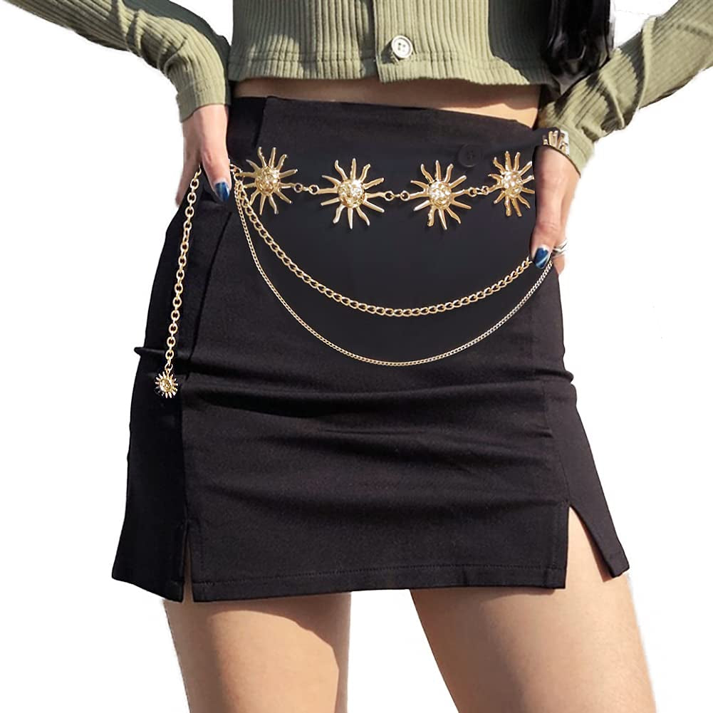 Women Bohemia Multilayer Metal Waist Chain Belt Fashion Sun Belly Waist Chain Body Jewelry (Gold) Apparel & Accessories > Jewelry > Body Jewelry Eyraevor