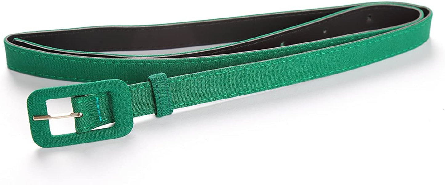 MUXXN Womens Belt- Solid Color Basic Belt for Casual Formal Dress or Jeans Apparel & Accessories > Clothing Accessories > Belts MUXXN Green Small