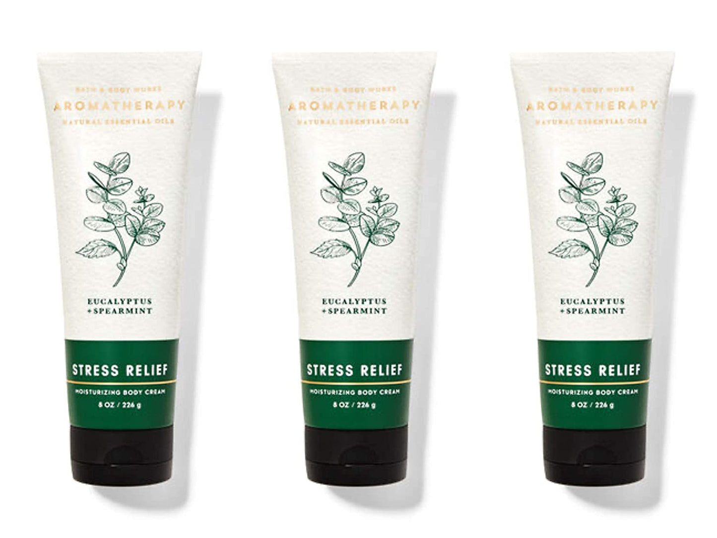 Bath & Body Works Aromatherapy Stress Relief Eucalyptus Spearmint Body Cream 8 Ounce Health & Beauty > Personal Care > Cosmetics > Bath & Body Bath & Body Works 8 Ounce (Pack of 3)