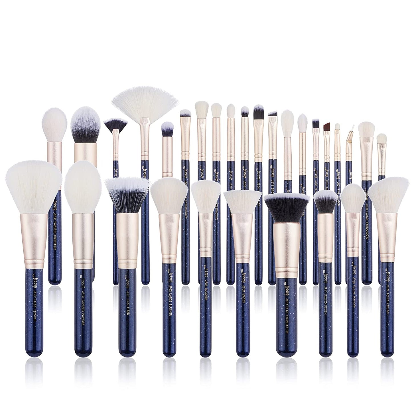 Jessup Brush Set Make up Brushes Powder Brush Face Lip Make-Up Brush Professional Beauty Brush Tools&Kits 30 Pcs Prussian Blue T470 Health & Beauty > Personal Care > Cosmetics > Cosmetic Tools > Makeup Tools Jessup Blue