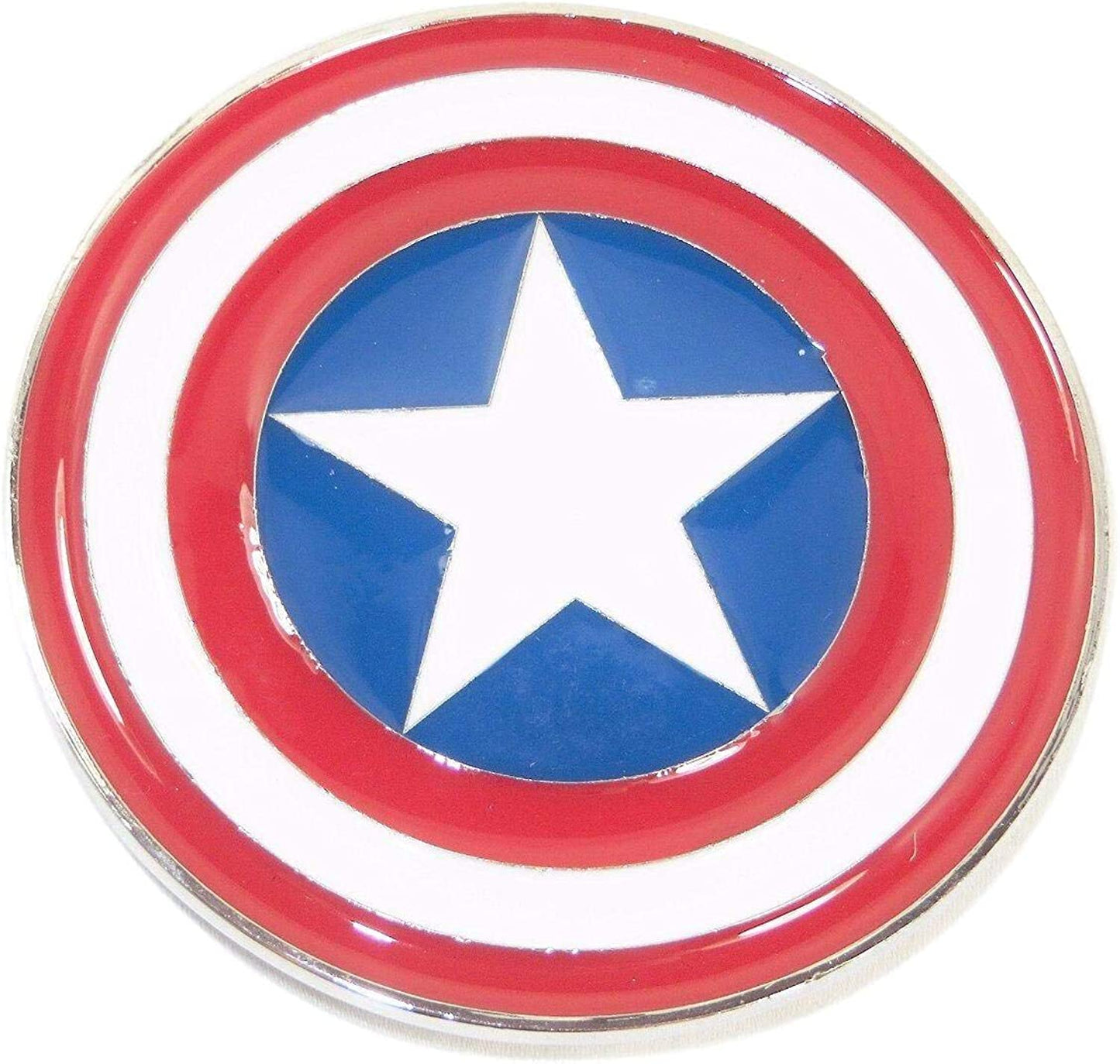 Captain America Series Shield Metal Enamel Belt Buckle Apparel & Accessories > Clothing Accessories > Belt Buckles Captain America