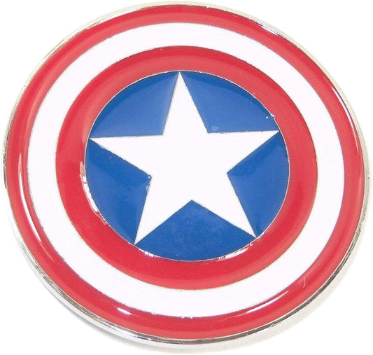 Captain America Series Shield Metal Enamel Belt Buckle Apparel & Accessories > Clothing Accessories > Belt Buckles Captain America