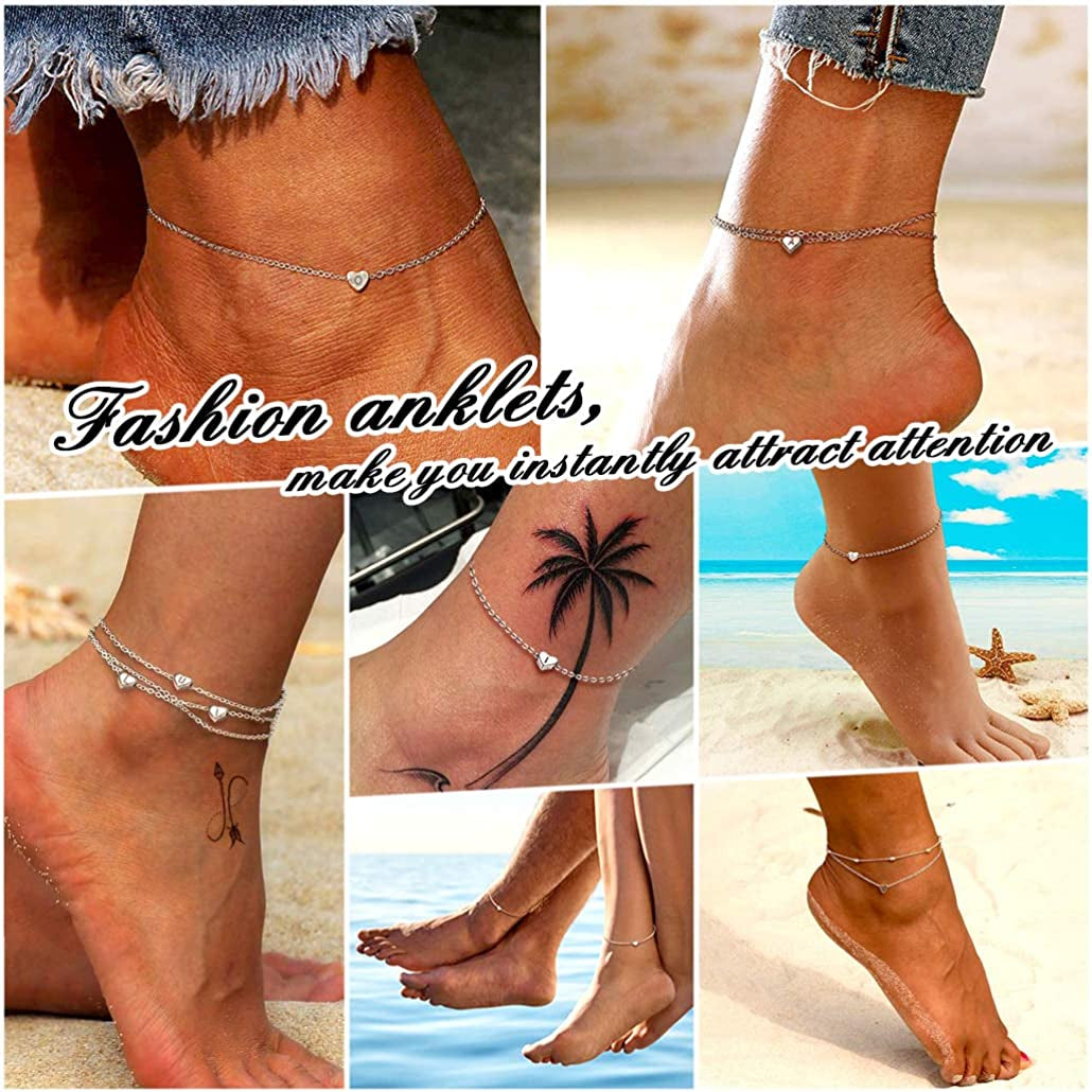 Silvora Sterling Silver Initial Anklets for Women, Teen Girls Foot Ankle Bracelet Letter Alphabet Anklets-Adjustable Chain with Gift Packaging Apparel & Accessories > Jewelry > Anklets Silvora