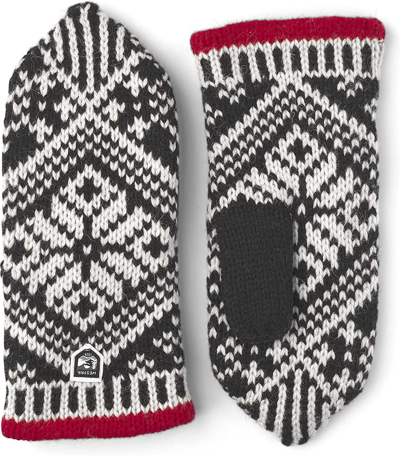 Hestra Unisex Nordic Wool Mitt Insulated Mittens for Cold Weather & Everyday Wear Apparel & Accessories > Clothing Accessories > Gloves & Mittens Hestra Gloves Black/Off White 9