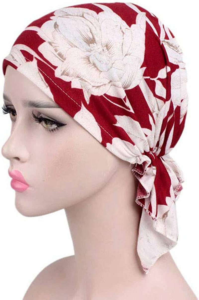 Women'S Comfort Head Scarf Headwear Chemo Beanie Scarves Coverings (4Pcs Mix1) Apparel & Accessories > Clothing Accessories > Headwear Hcimooy