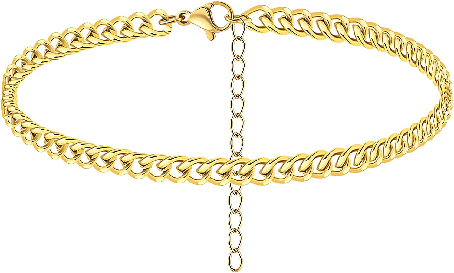 Silver Anklet Initial Ankle Bracelets for Women Teen Girls Figaro Chain Personalized Birthday Gifts for Women Summer Gift Beach Jewelry Anklet for Women Letter A-Z Jewelry Apparel & Accessories > Jewelry > Anklets JoycuFF 6mm