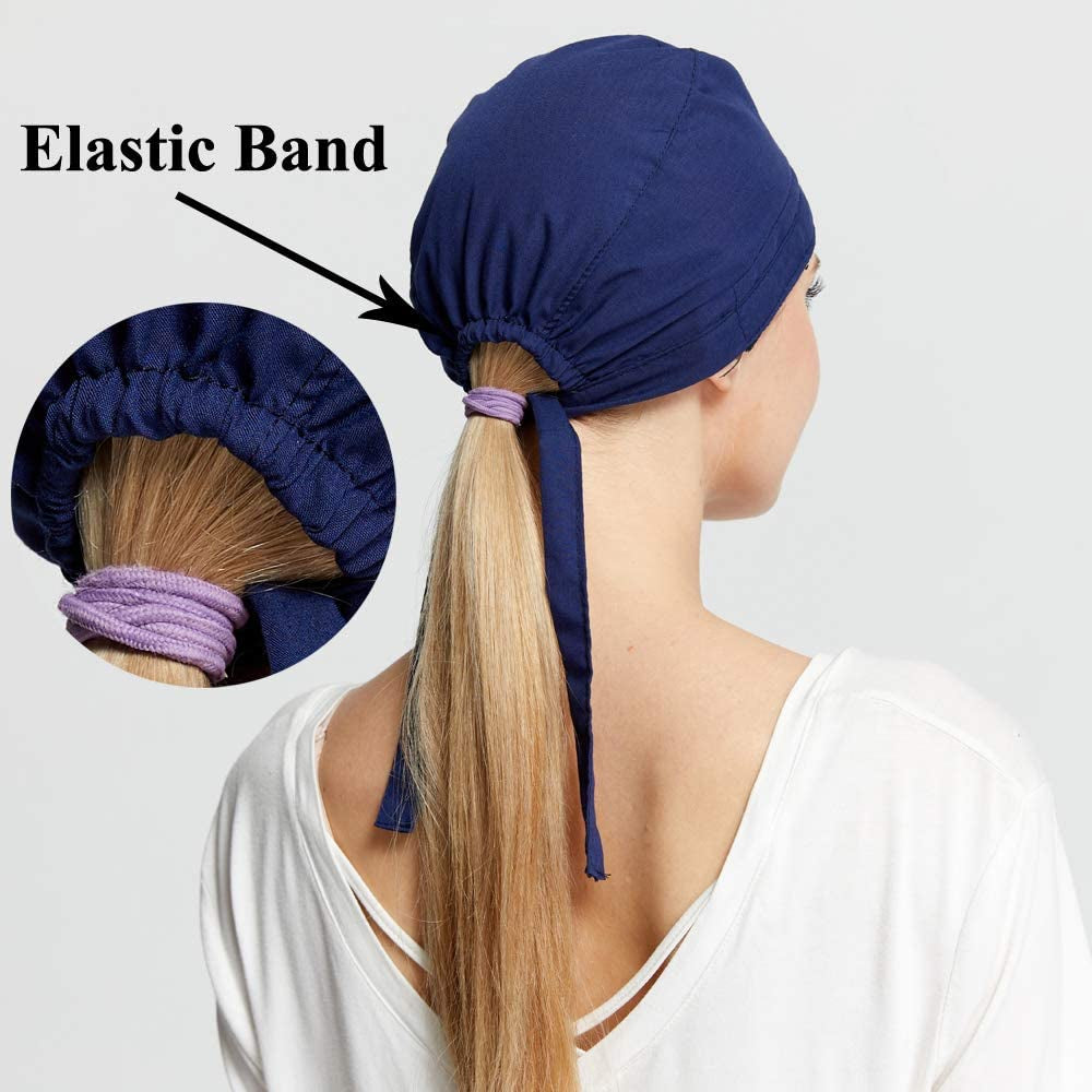 Super Absorbent Skull Caps Built-In No Sweat Liners Moisture Absorbent Bandana Headbands for Men Women Dew Rag with Sweatband (4 Pack) Apparel & Accessories > Clothing Accessories > Bandanas & Headties QING